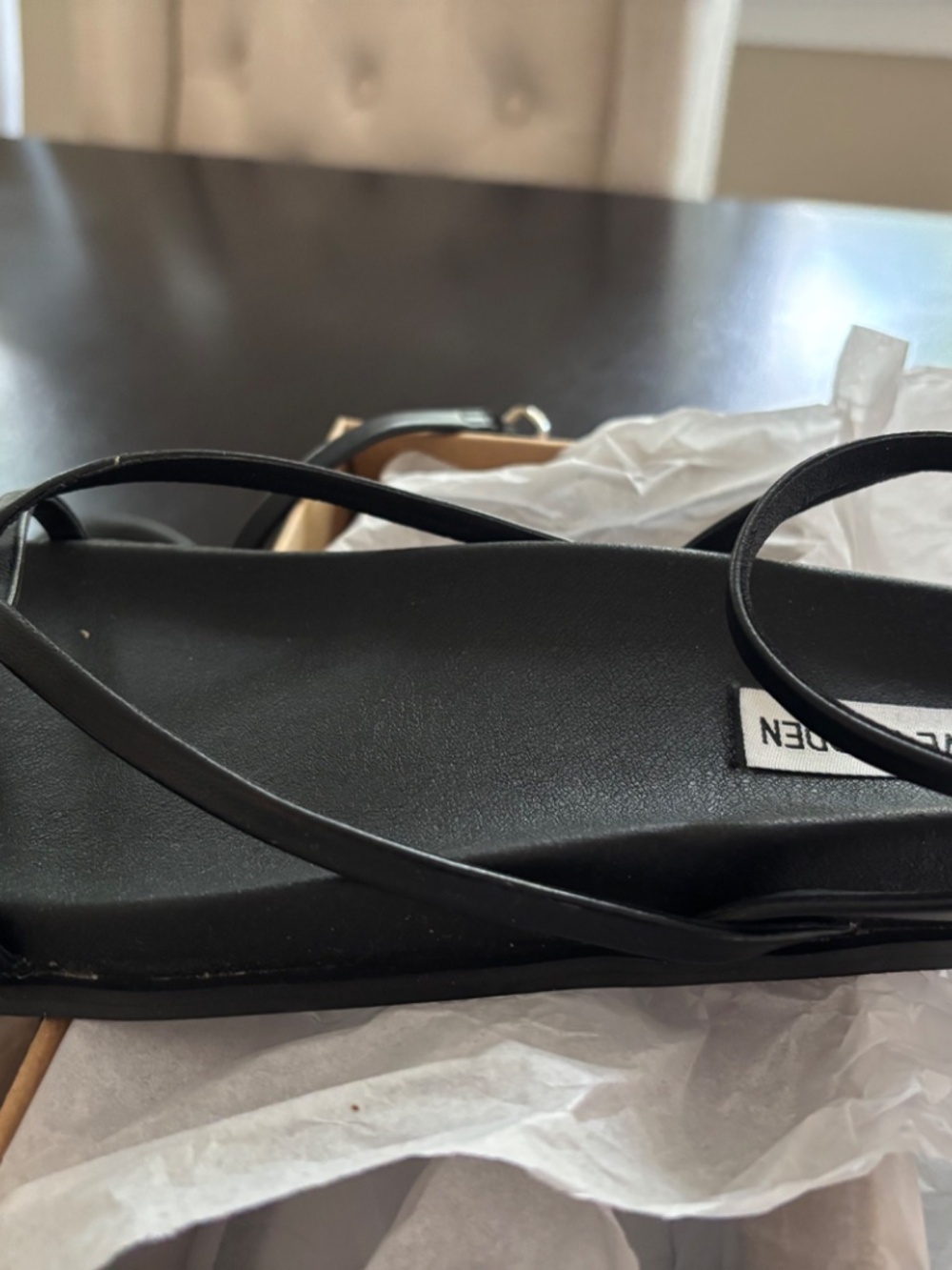 Steve Madden Lennee sandal black, size 8 - Picture 2 of 7